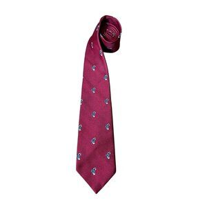 Resilio Vintage 3"‎ Wide Tie Red With Flying Quail Birds
